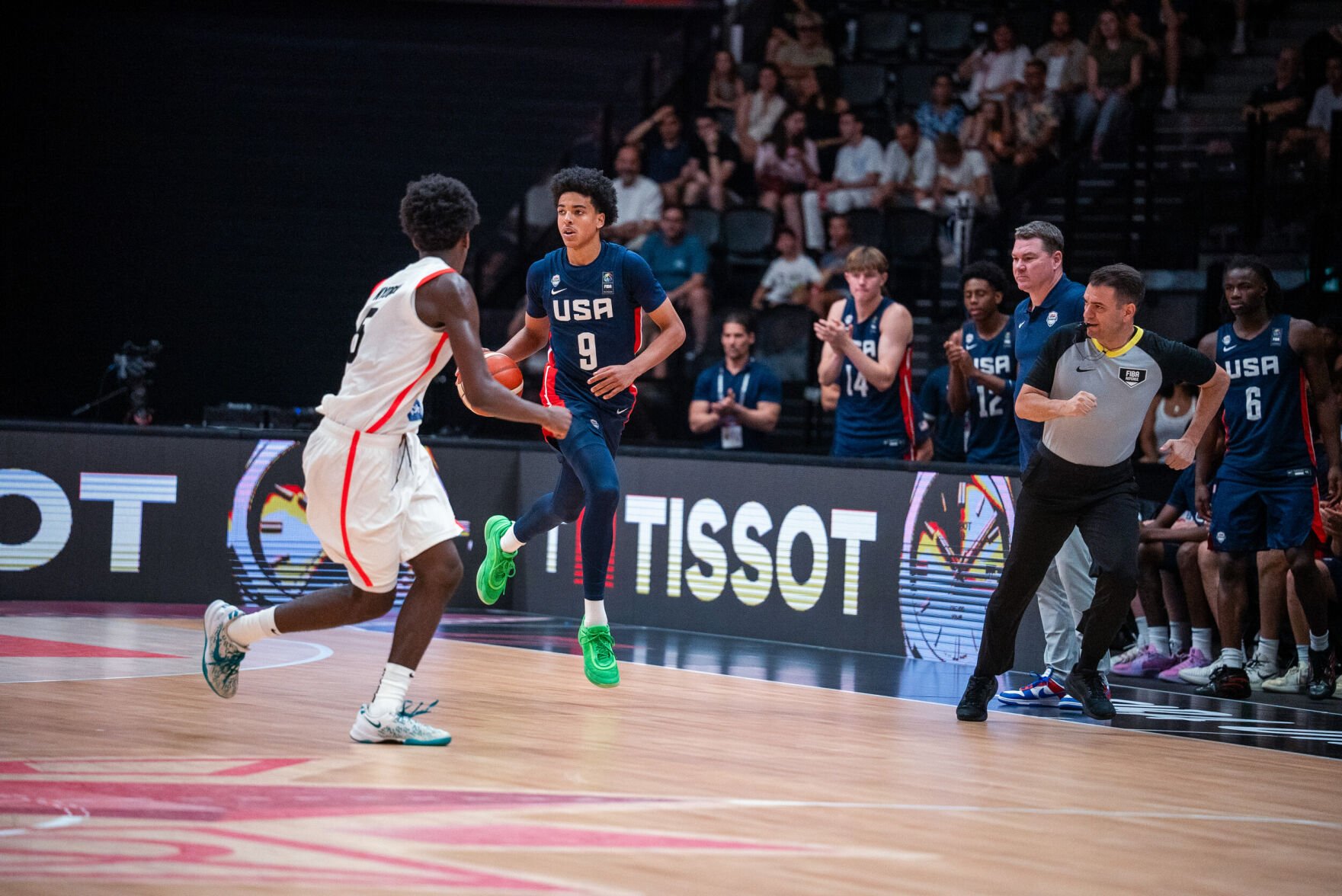 Tommy Lloyd and Mikel Brown USA vs Canada FIBA U19 World Cup